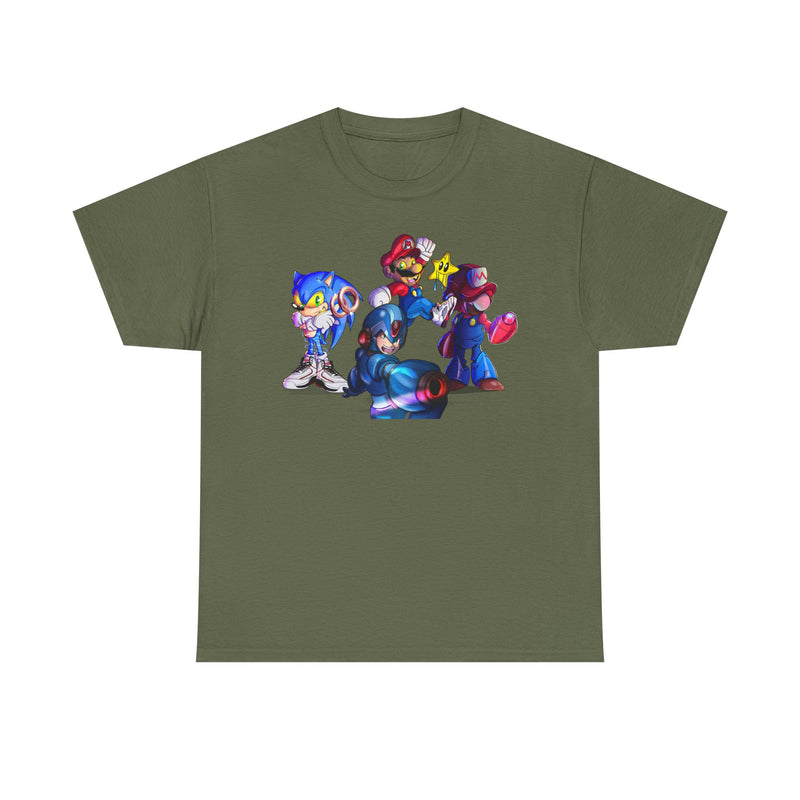 Retro Gaming Tee, Sonic & Friends Shirt, Video Game Graphic Tee, Gamer Gift, Gamer T-Shirt, Unisex Cotton Top