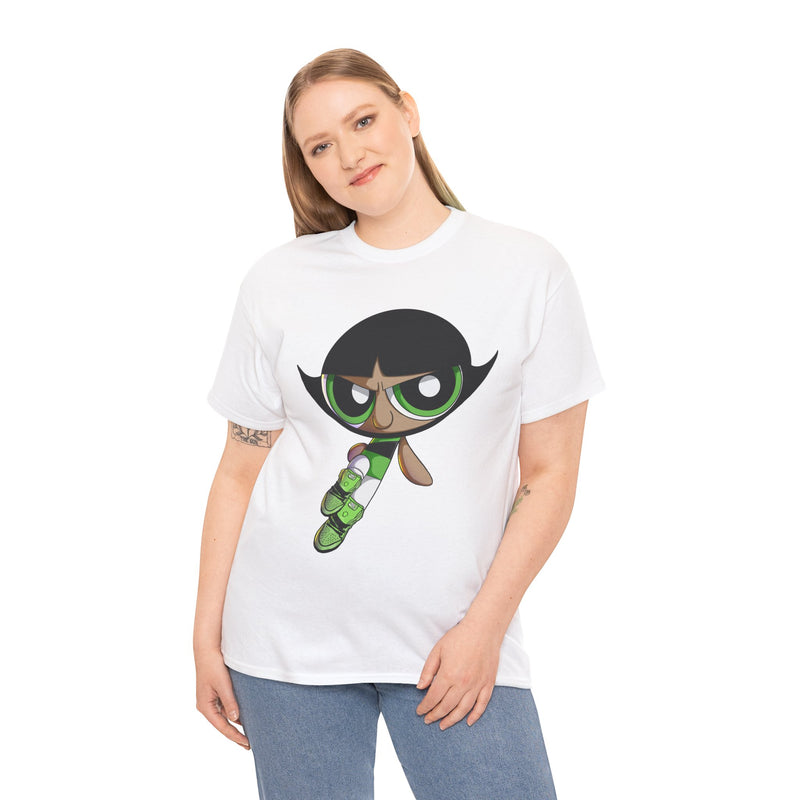 Buttercup Cartoon Character Tee | Powerpuff Style Girl Hero Shirt