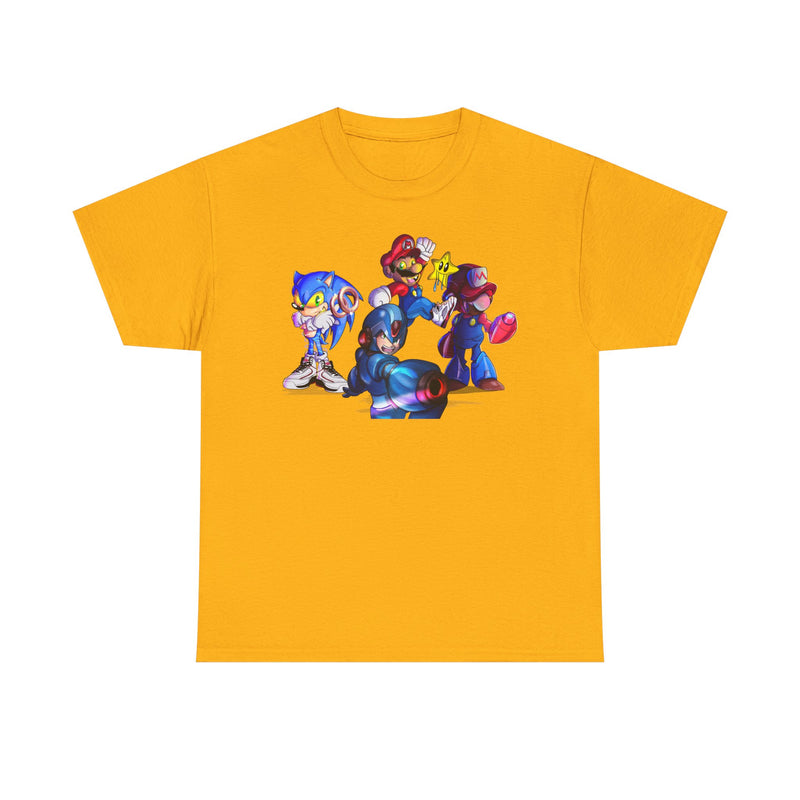Retro Gaming Tee, Sonic & Friends Shirt, Video Game Graphic Tee, Gamer Gift, Gamer T-Shirt, Unisex Cotton Top