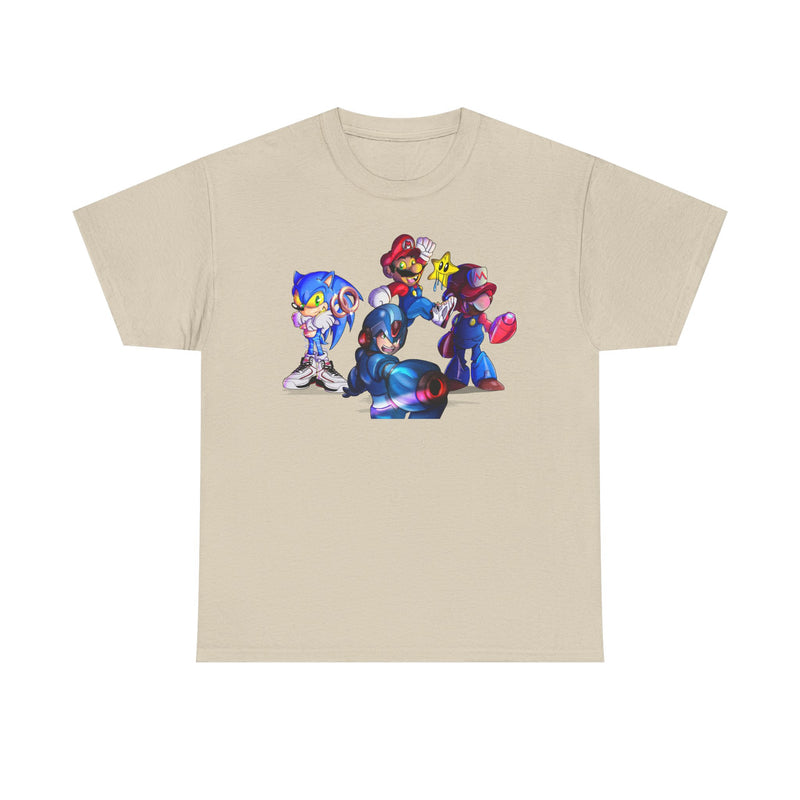 Retro Gaming Tee, Sonic & Friends Shirt, Video Game Graphic Tee, Gamer Gift, Gamer T-Shirt, Unisex Cotton Top