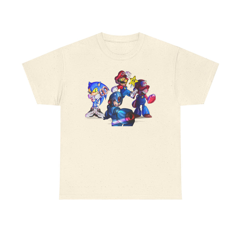 Retro Gaming Tee, Sonic & Friends Shirt, Video Game Graphic Tee, Gamer Gift, Gamer T-Shirt, Unisex Cotton Top