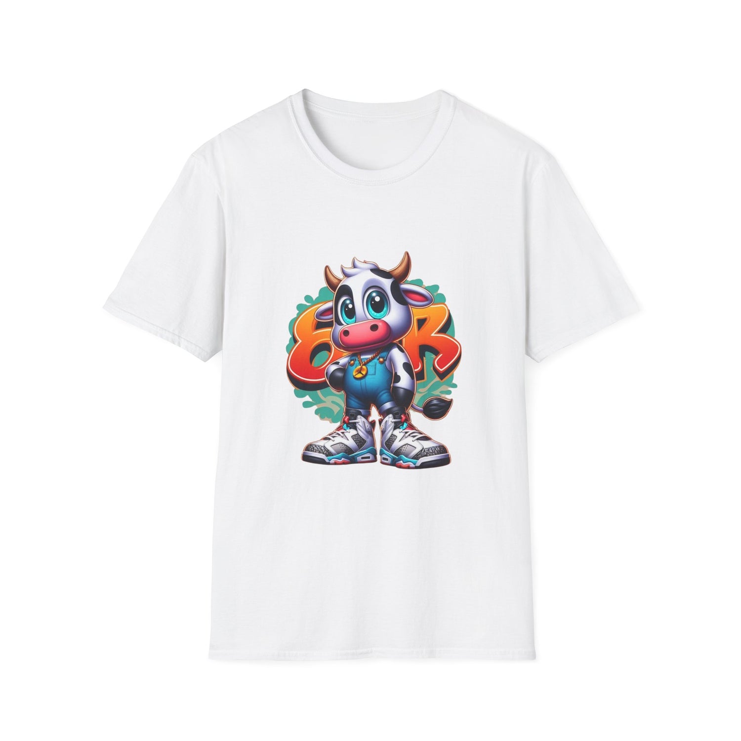 Cow Cartoon Graphic T-Shirt — Streetwear Cute Cow Design