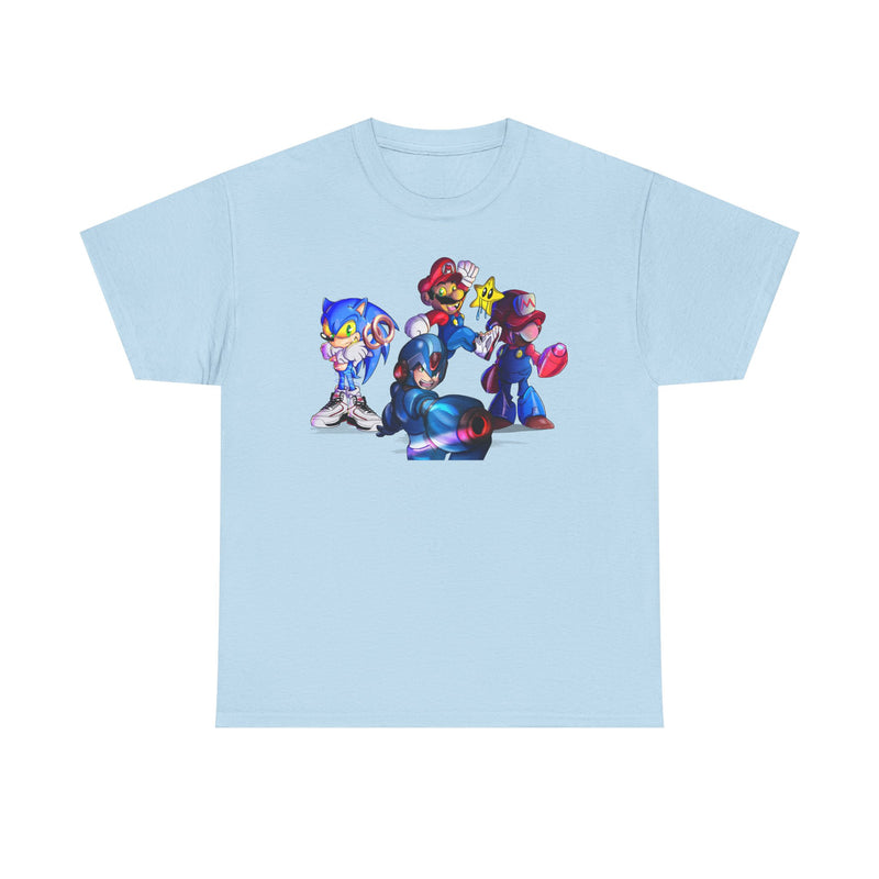 Retro Gaming Tee, Sonic & Friends Shirt, Video Game Graphic Tee, Gamer Gift, Gamer T-Shirt, Unisex Cotton Top