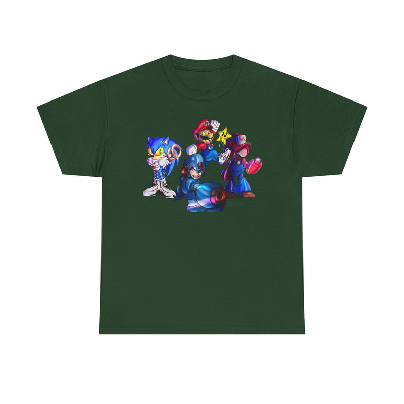 Retro Gaming Tee, Sonic & Friends Shirt, Video Game Graphic Tee, Gamer Gift, Gamer T-Shirt, Unisex Cotton Top