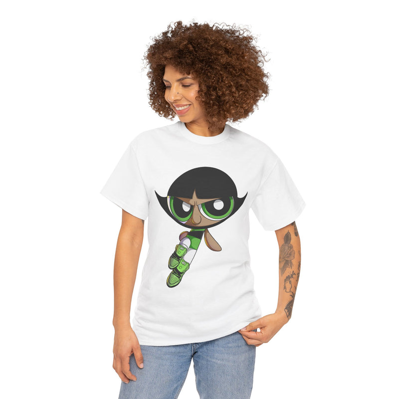 Buttercup Cartoon Character Tee | Powerpuff Style Girl Hero Shirt