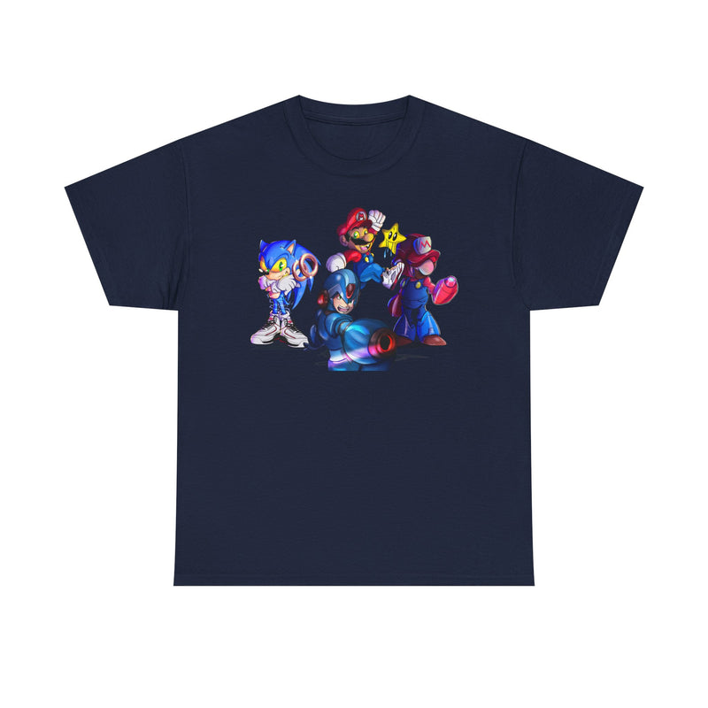 Retro Gaming Tee, Sonic & Friends Shirt, Video Game Graphic Tee, Gamer Gift, Gamer T-Shirt, Unisex Cotton Top