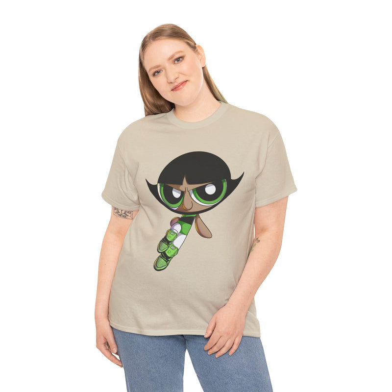 Buttercup Cartoon Character Tee | Powerpuff Style Girl Hero Shirt