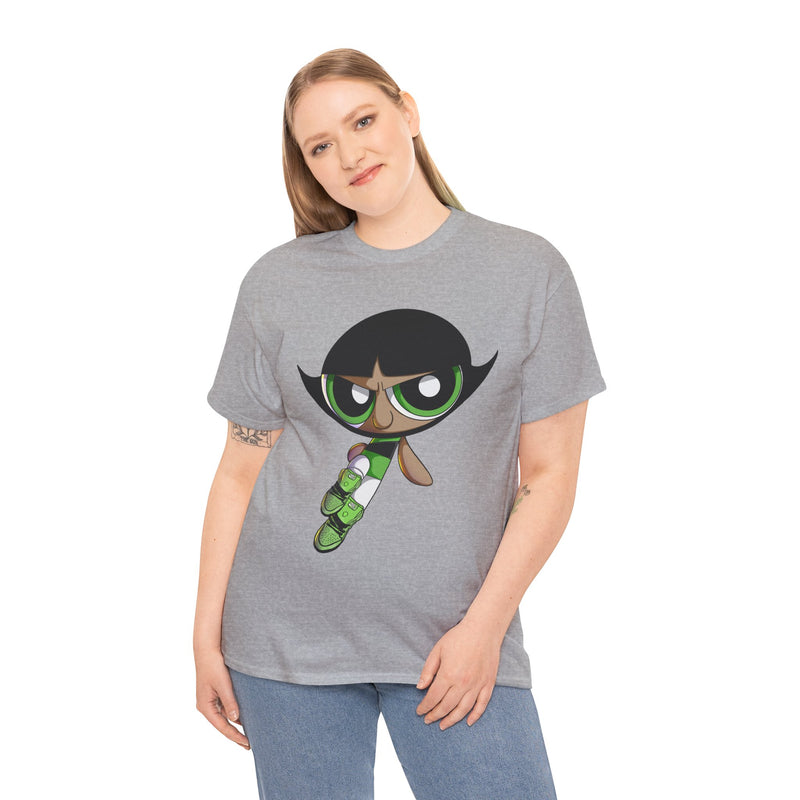 Buttercup Cartoon Character Tee | Powerpuff Style Girl Hero Shirt