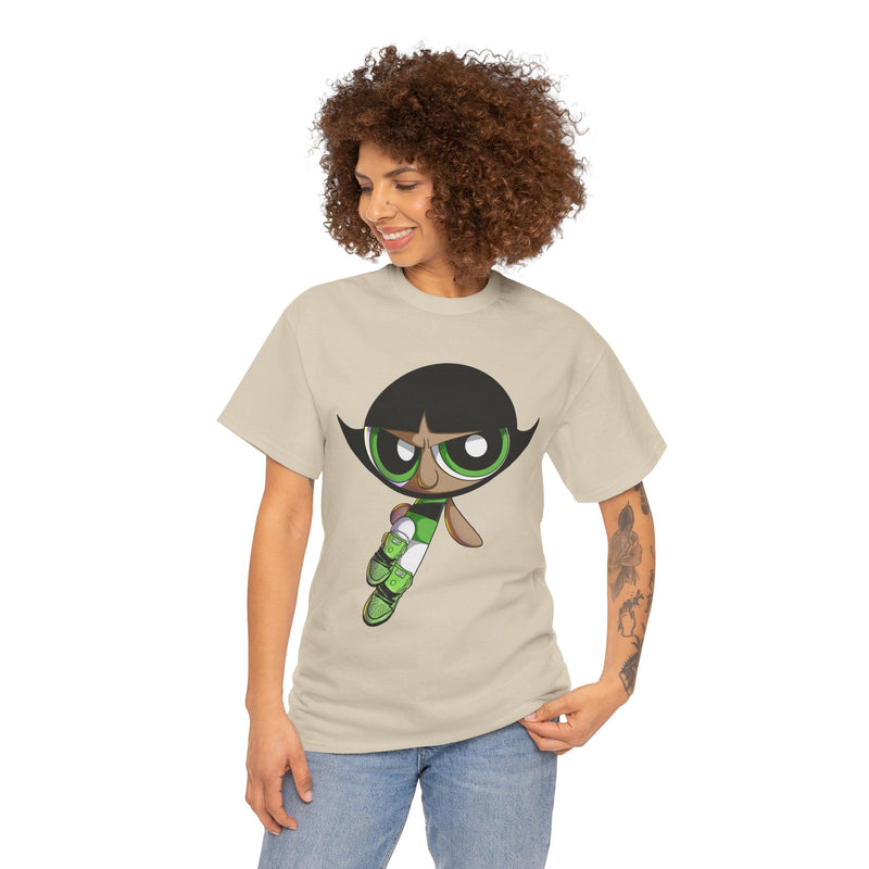 Buttercup Cartoon Character Tee | Powerpuff Style Girl Hero Shirt