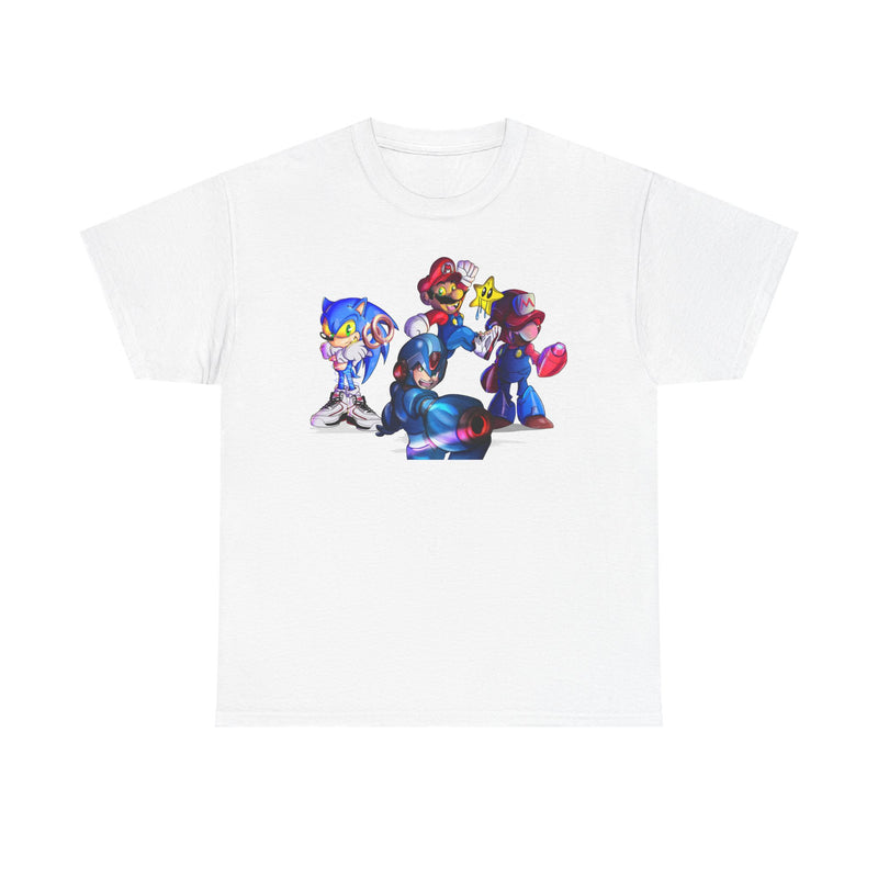 Retro Gaming Tee, Sonic & Friends Shirt, Video Game Graphic Tee, Gamer Gift, Gamer T-Shirt, Unisex Cotton Top