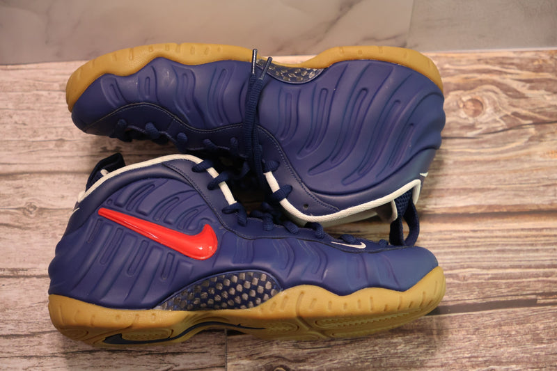 Nike Air Foamposite Pro Blue Void University Red